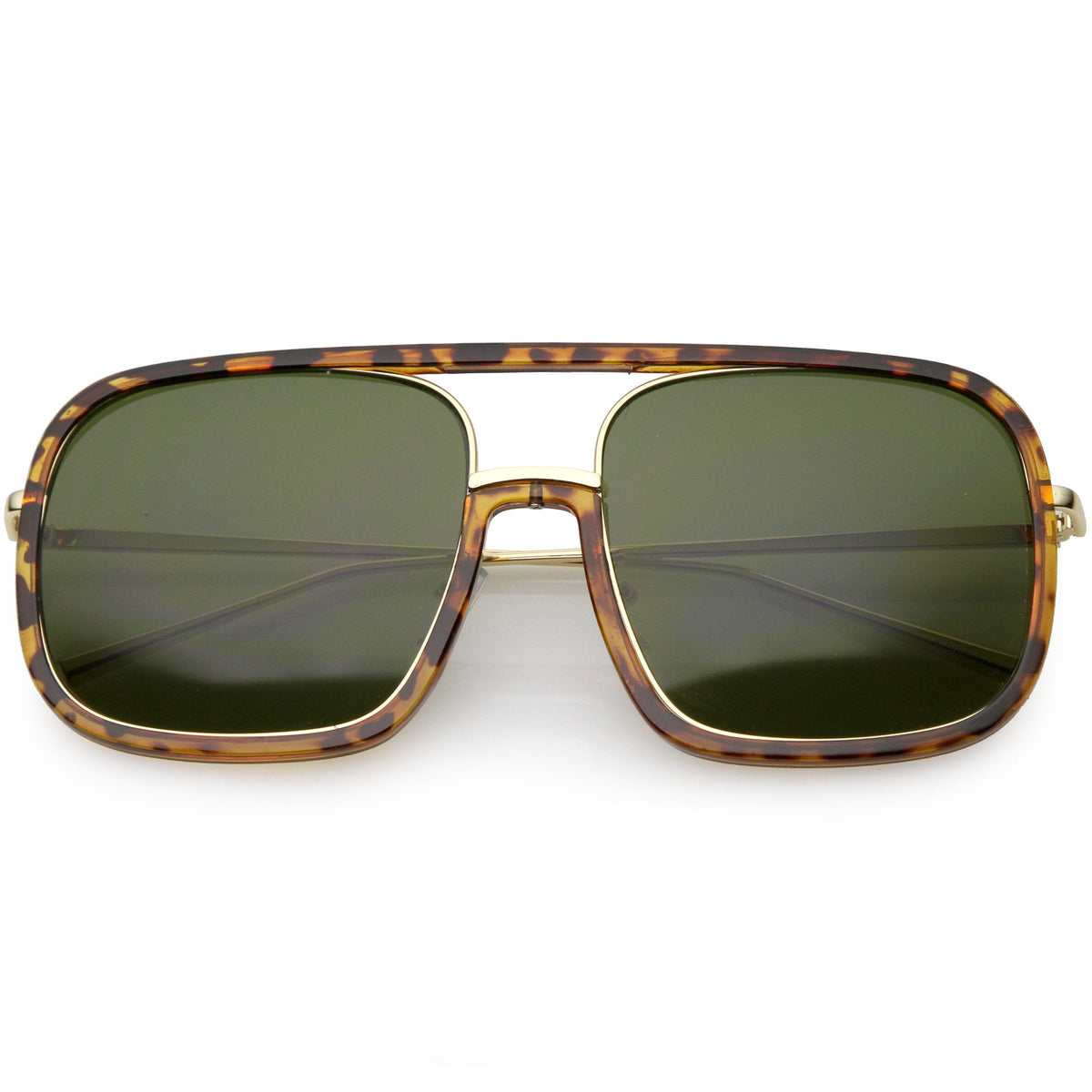 Oversize Luxury Women's Square Mirrored Lens Sunglasses C696