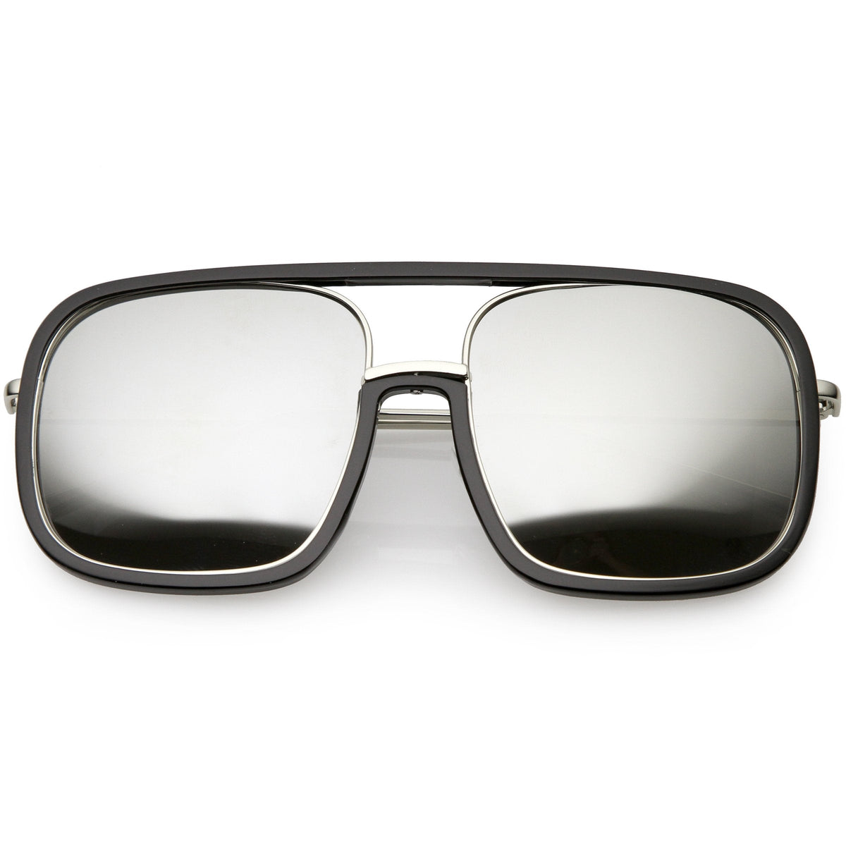 Oversize Luxury Women's Square Mirrored Lens Sunglasses C696
