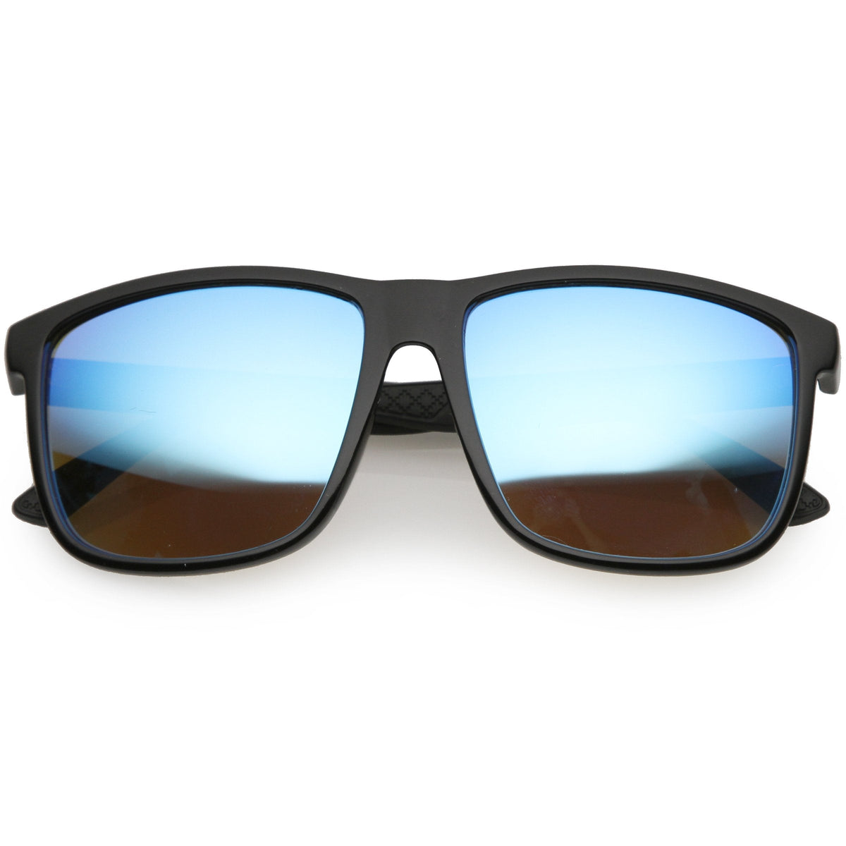Men's Oversize Horned Rim Mirrored Lens Aviator Sunglasses C689