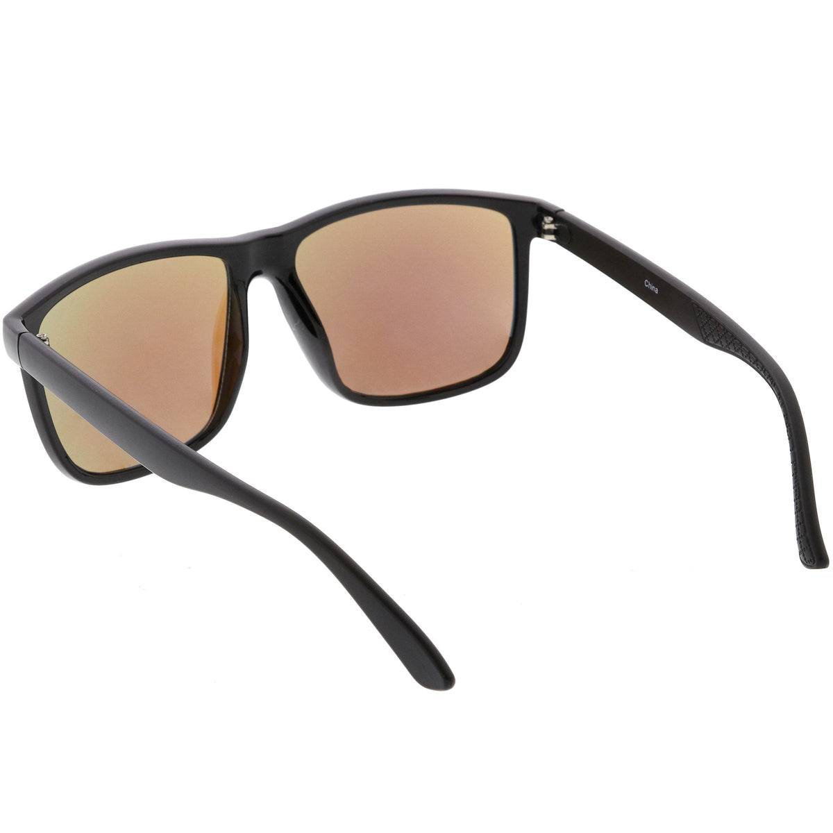 Men's Oversize Horned Rim Mirrored Lens Aviator Sunglasses C689
