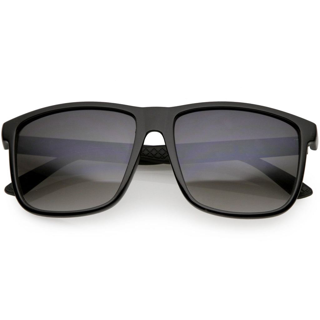 Men's Oversize Horned Rim Mirrored Lens Aviator Sunglasses C689