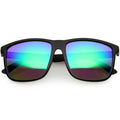 Men's Oversize Horned Rim Mirrored Lens Aviator Sunglasses C689