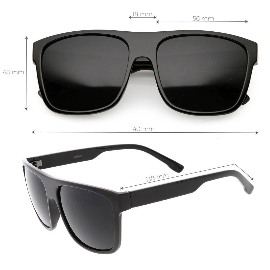 Men's Oversize Flat Top Sports Aviator Sunglasses C692
