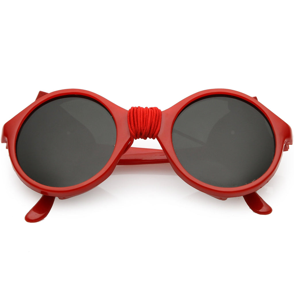 True Vintage Steampunk Side Cover Round Sunglasses C682