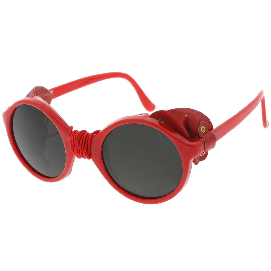 True Vintage Steampunk Side Cover Round Sunglasses C682