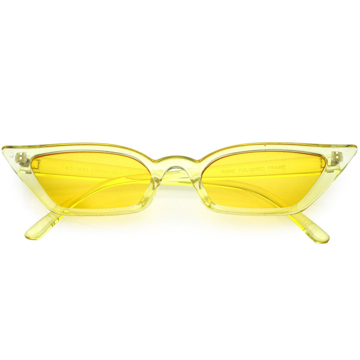 Retro Women's Translucent Thin Cat Eye Color Tone Sunglasses C663