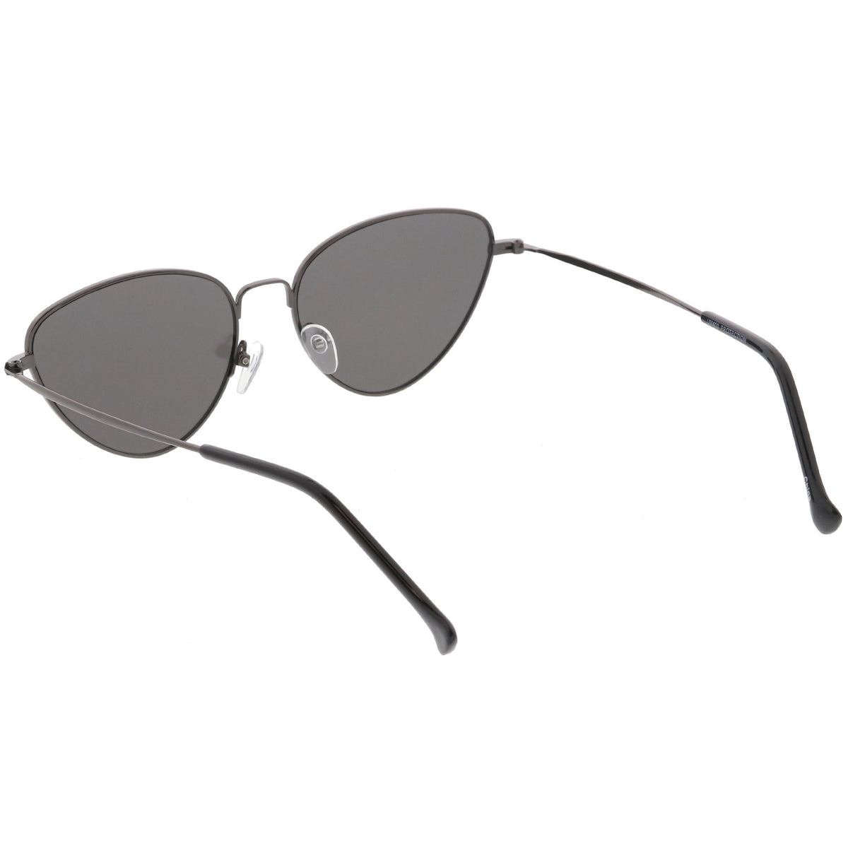 Women's Retro Thin Frame Metal Mirrored Flat Lens Sunglasses C601