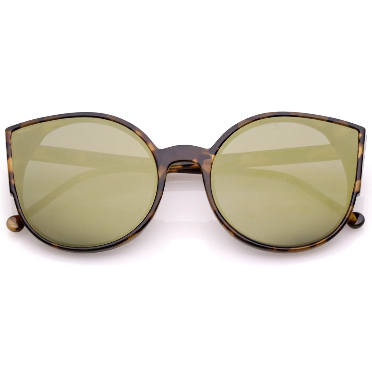 Women's Oversize Mirrored Flat Infinity Lens Sunglasses A940