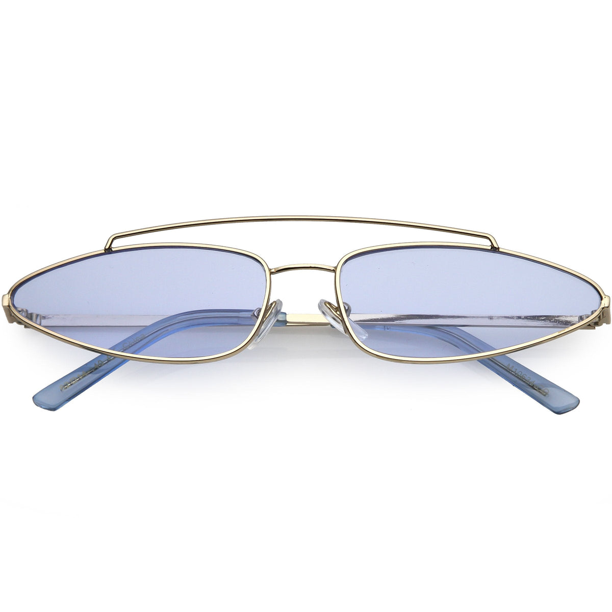 Retro 1990's Slim Triangle  Color Tone Flat Lens Sunglasses C725