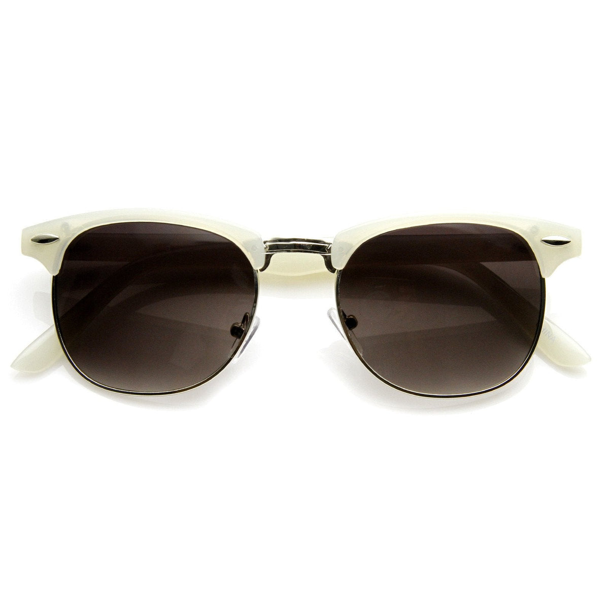 Cute Pastel Colors Horned Rim Half Frame Womens Sunglasses 8955