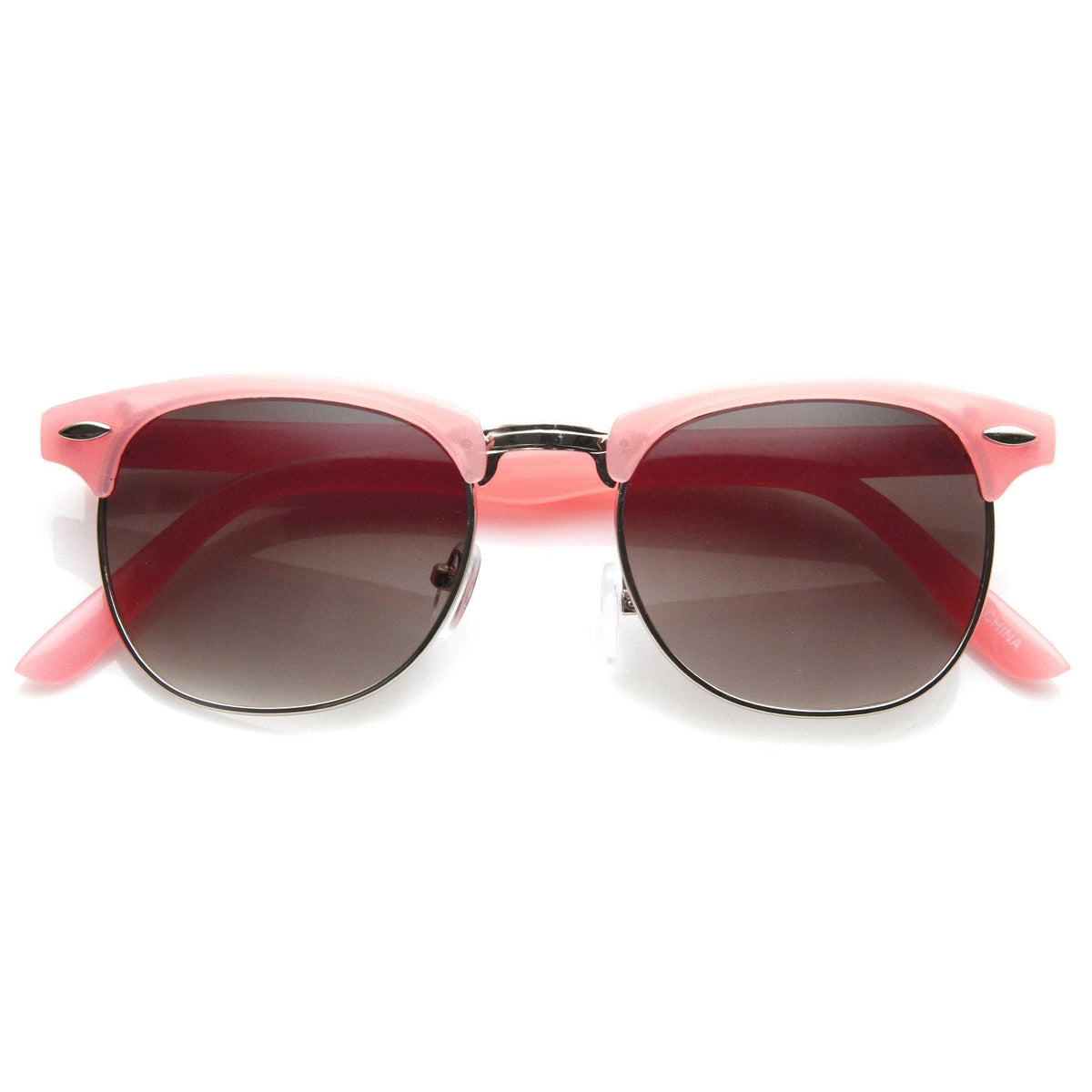 Cute Pastel Colors Horned Rim Half Frame Womens Sunglasses 8955