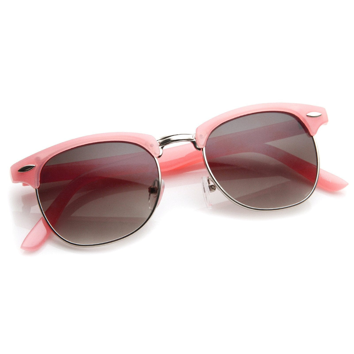 Cute Pastel Colors Horned Rim Half Frame Womens Sunglasses 8955