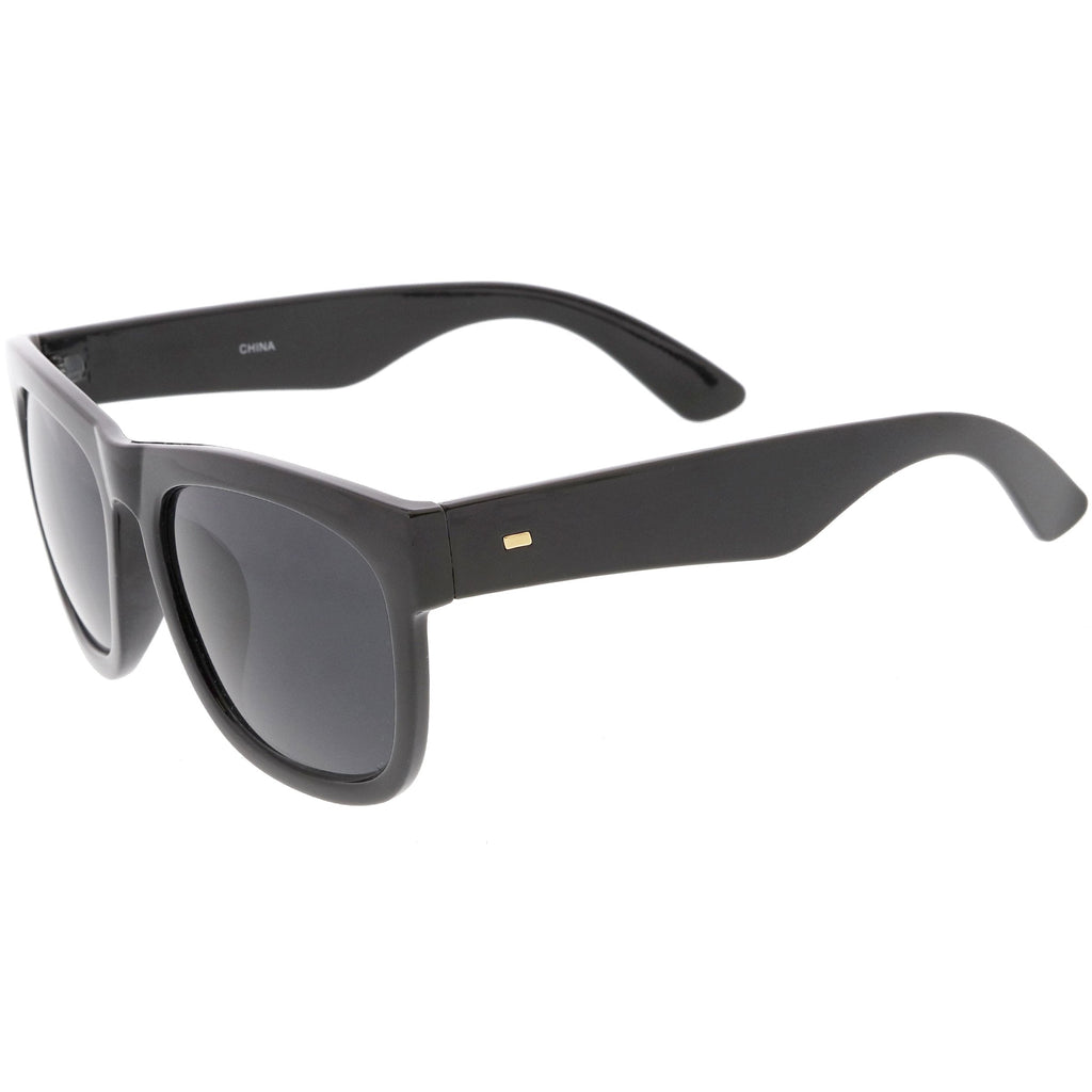 Oversize Modern Horned Rim Square Sunglasses C691