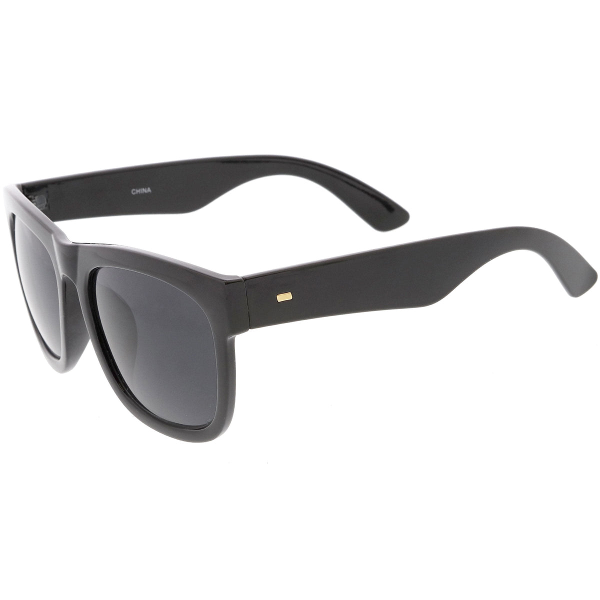 Oversize Modern Horned Rim Square Sunglasses C691