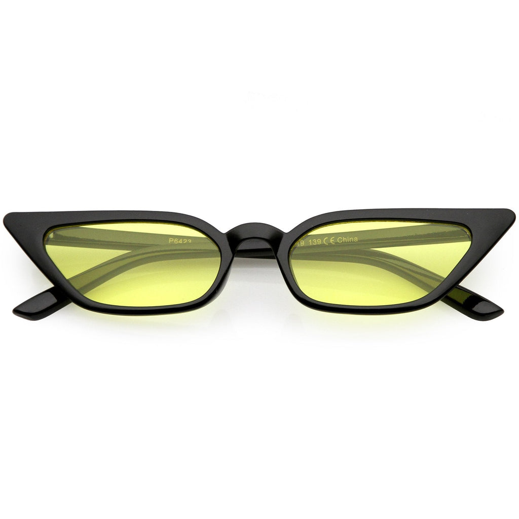 Women's 90's Thin Retro Pointed Cat Eye Sunglasses C571
