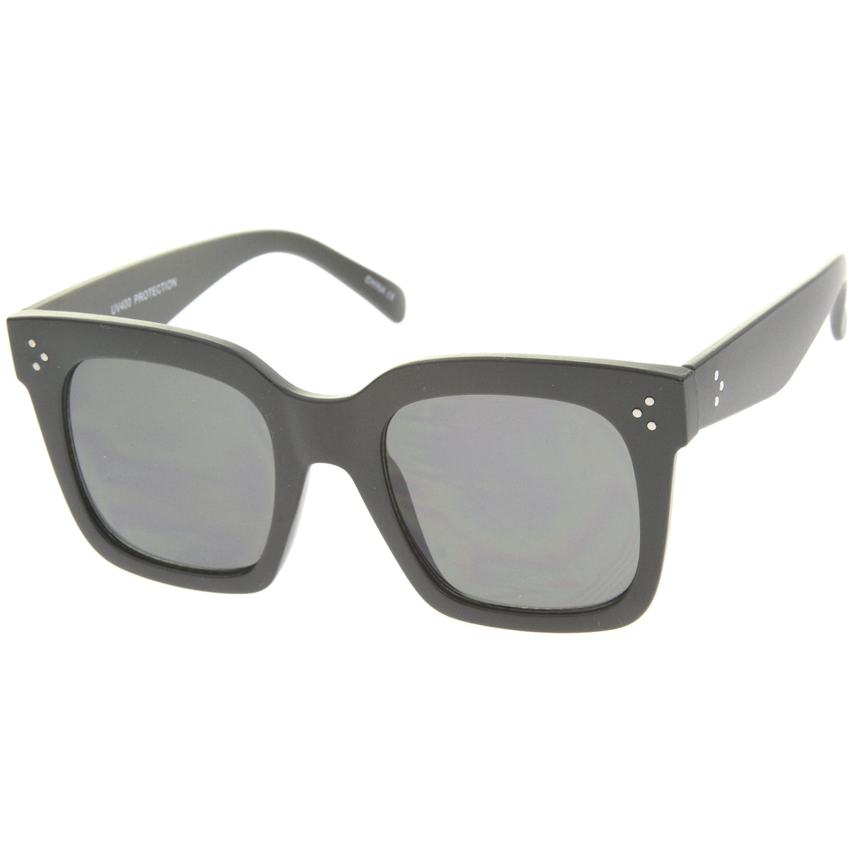 Bold Oversize Horned Rim Flat Lens Sunglasses A101
