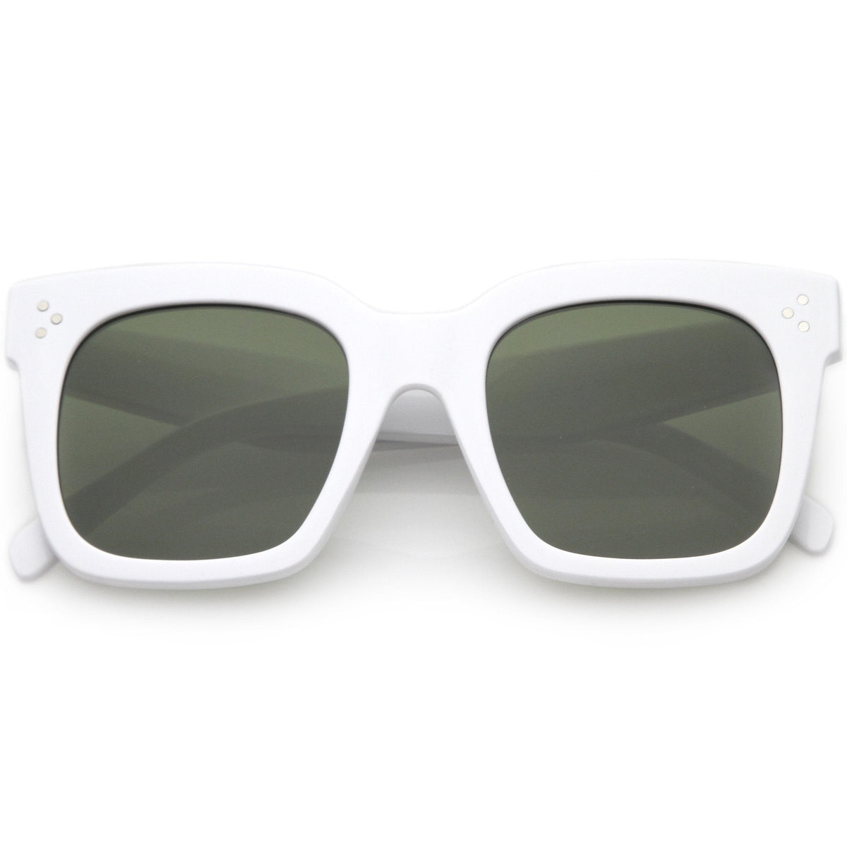 Bold Oversize Horned Rim Flat Lens Sunglasses A101
