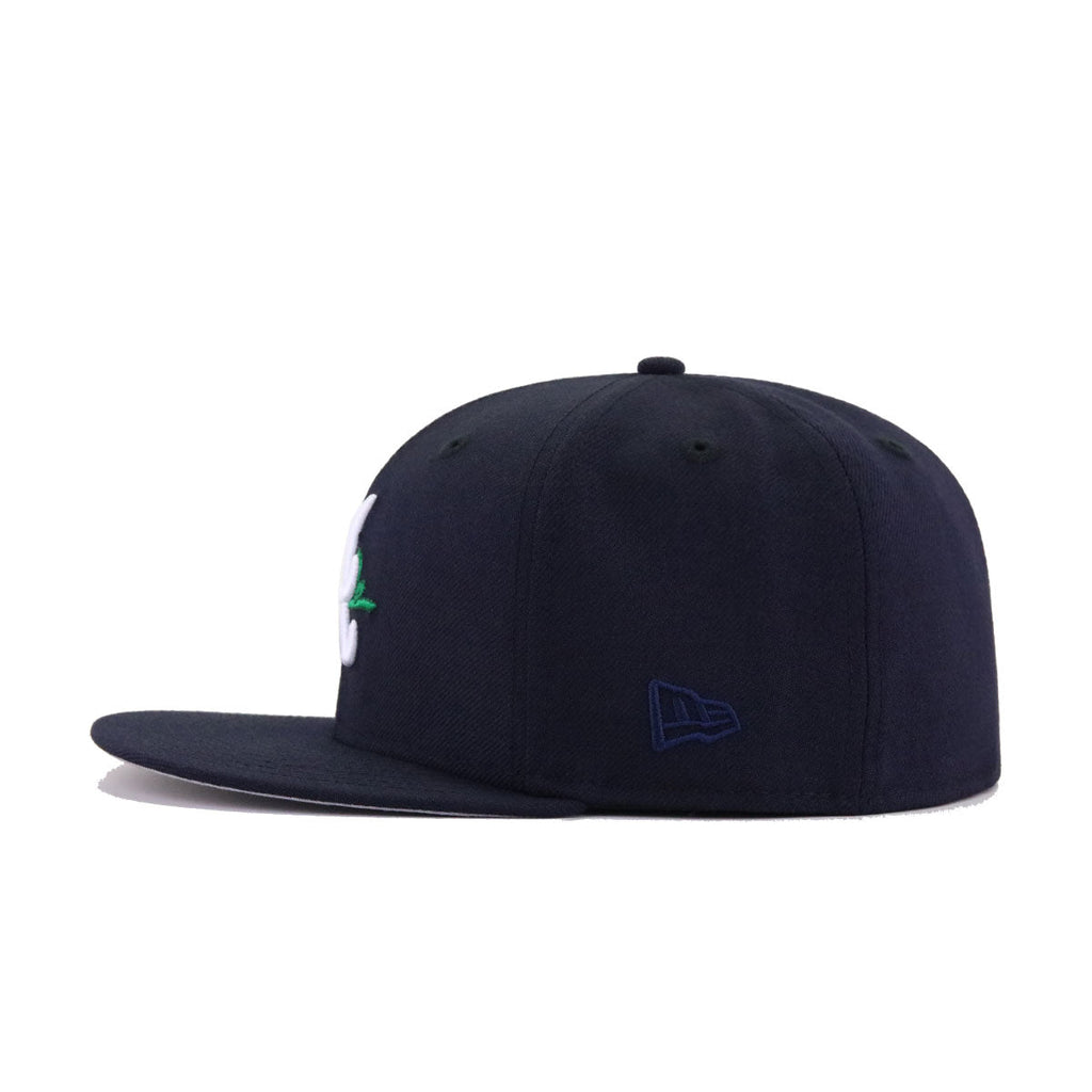 Atlanta Braves Navy Rose New Era 59Fifty Fitted