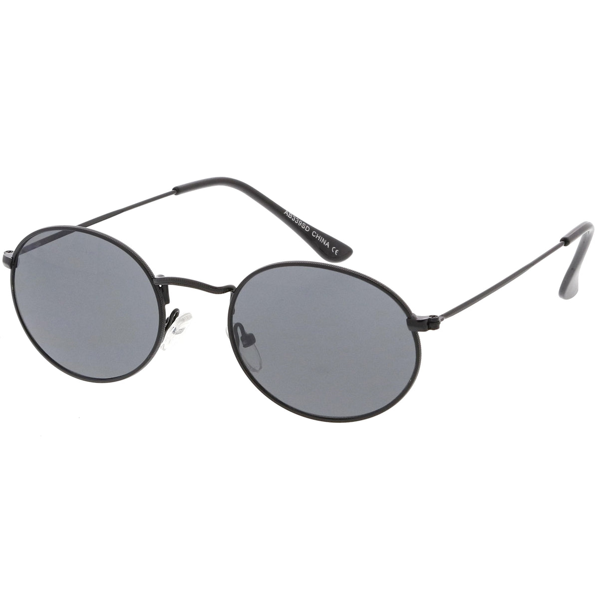 Retro Small 1990's Round Oval Metal Sunglasses C700