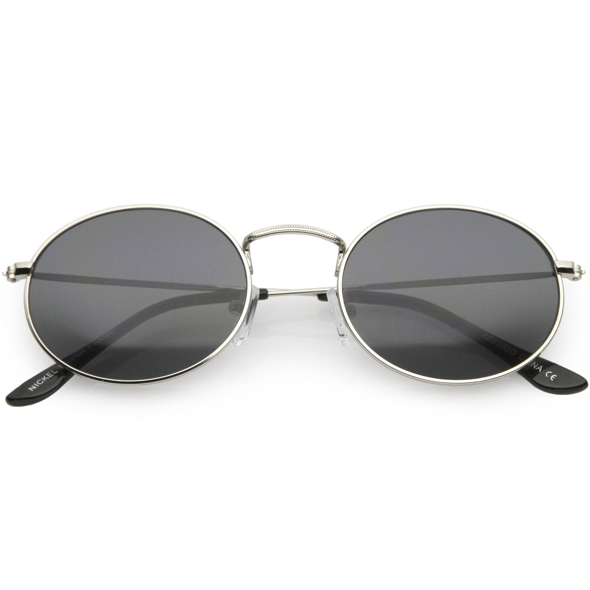 Retro Small 1990's Round Oval Metal Sunglasses C700