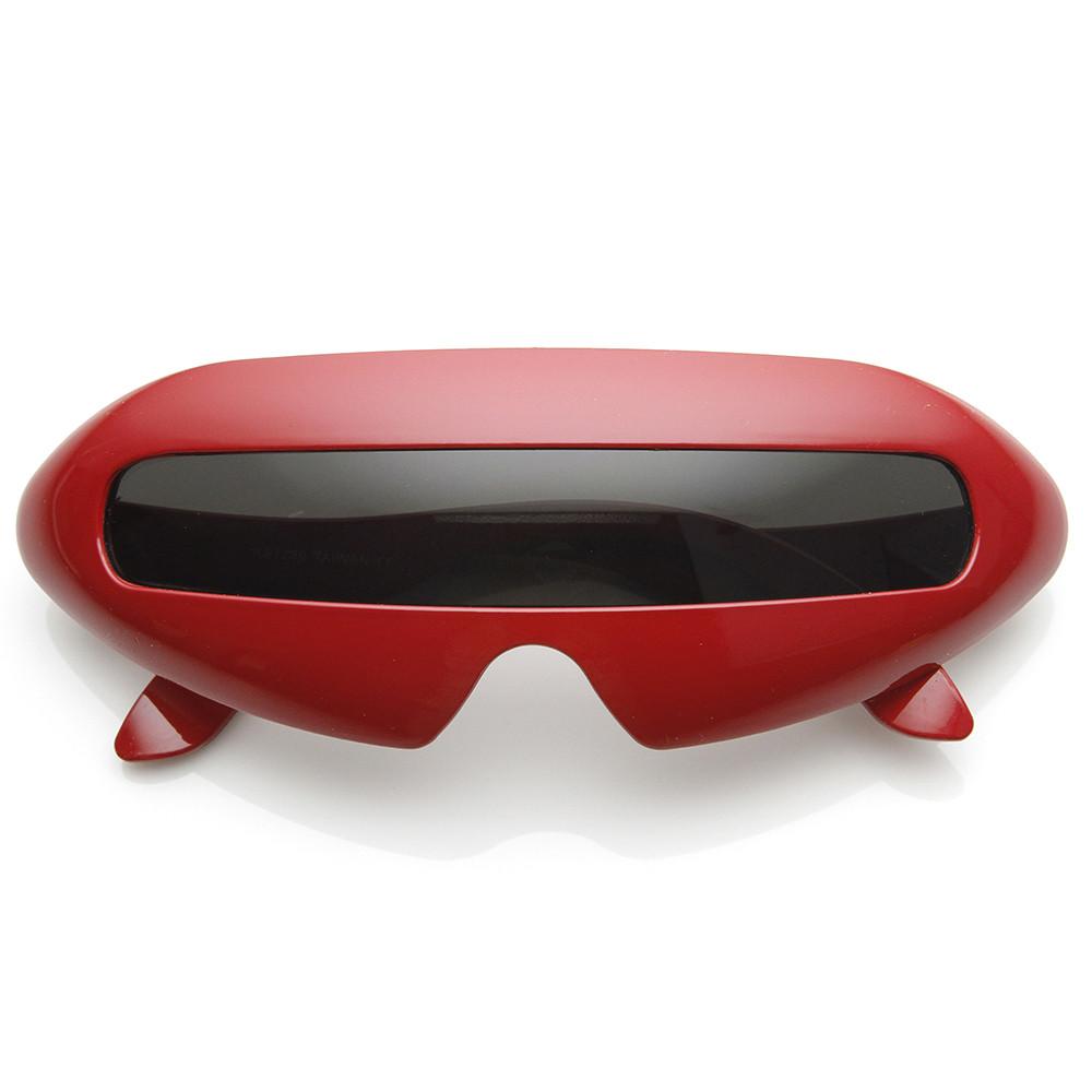 Retro Futuristic Novelty Space Cadet Shield Sunglasses 8125