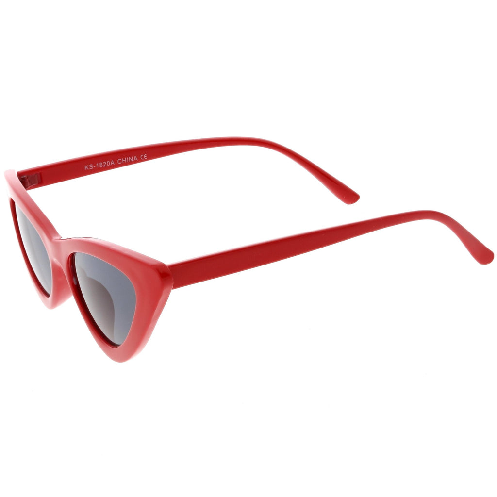 Women's Narrow 1990's Retro Flat Lens Cat Eye Sunglasses C523