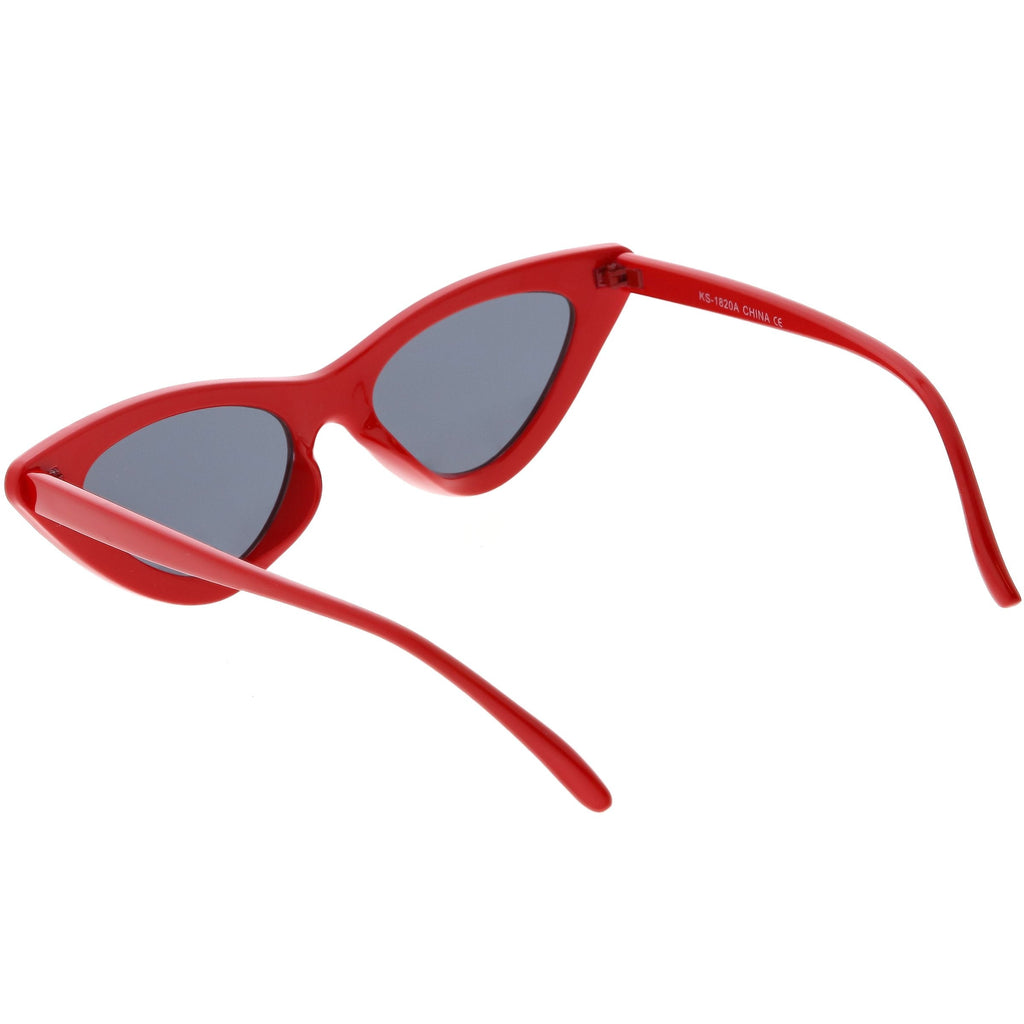 Women's Narrow 1990's Retro Flat Lens Cat Eye Sunglasses C523