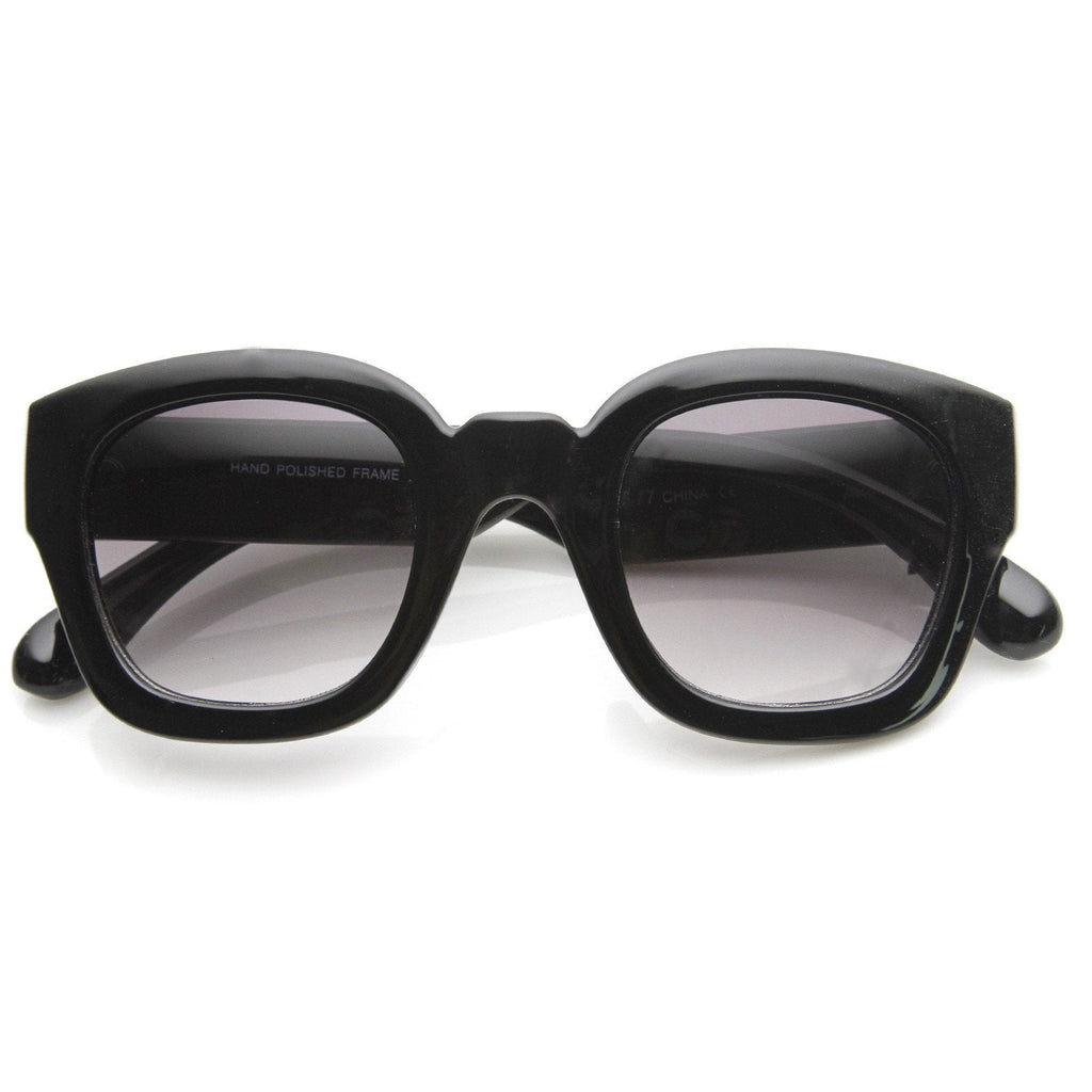 Retro Era Thick Square Frame Hipster Sunglasses 8969