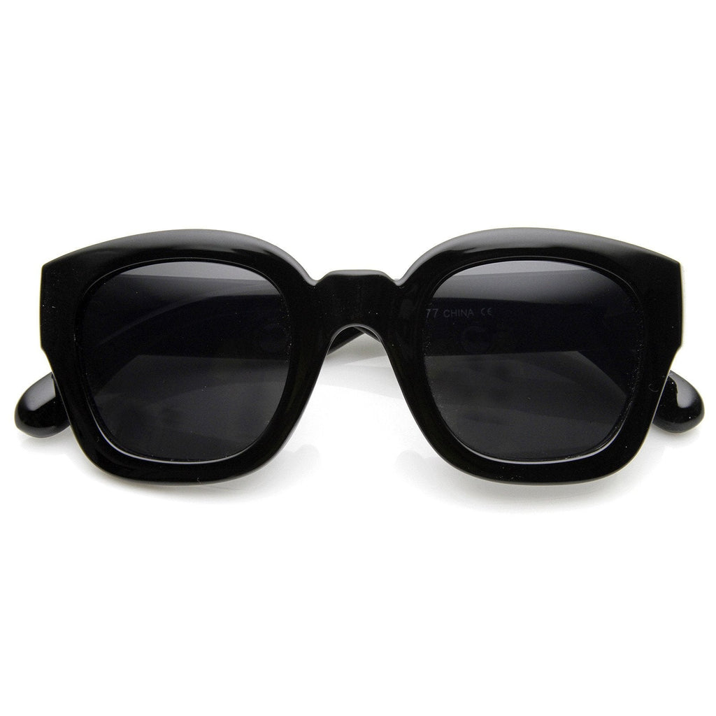 Retro Era Thick Square Frame Hipster Sunglasses 8969