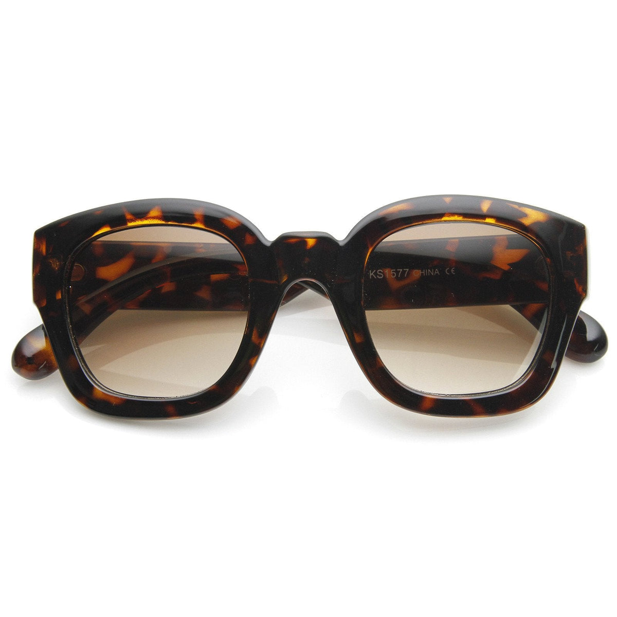 Retro Era Thick Square Frame Hipster Sunglasses 8969