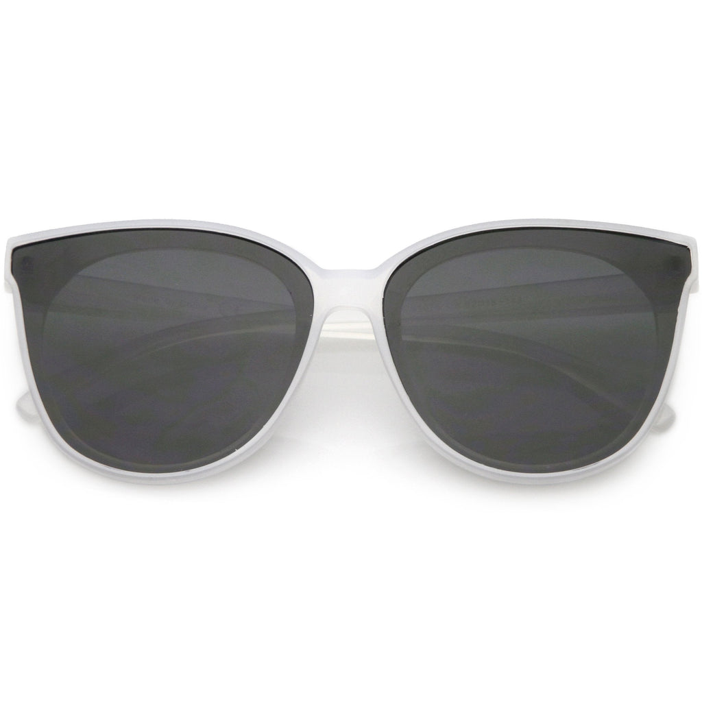 Women's Oversize Flat Infinity Lens Cat Eye Sunglasses C340