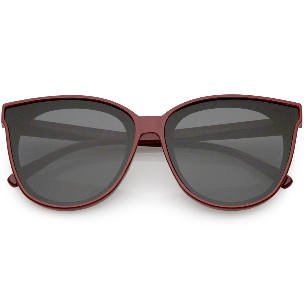 Women's Oversize Flat Infinity Lens Cat Eye Sunglasses C340