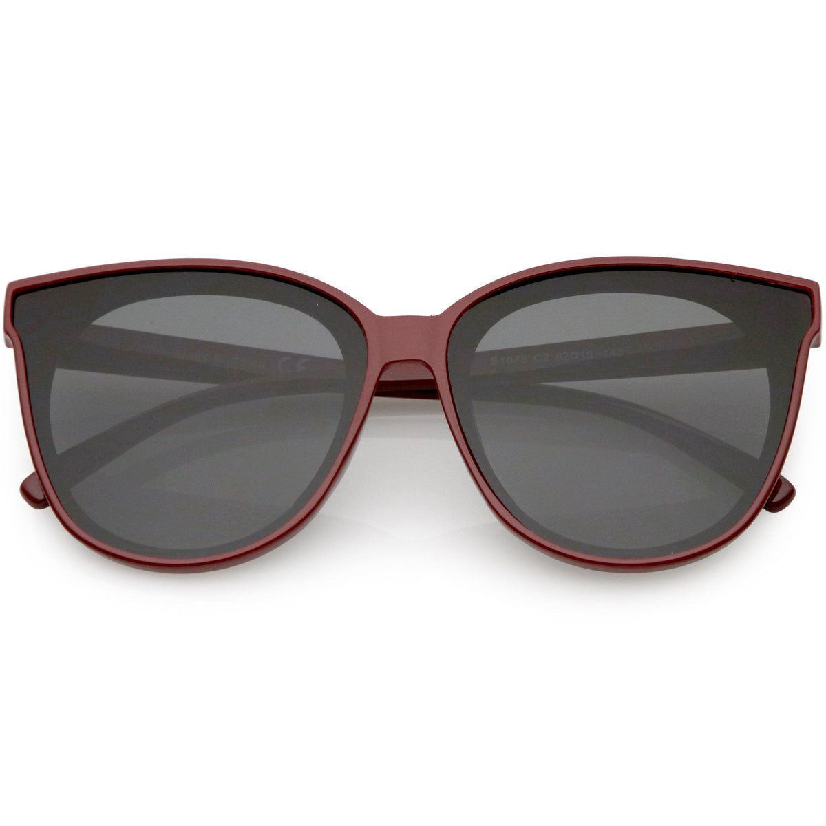 Women's Oversize Flat Infinity Lens Cat Eye Sunglasses C340