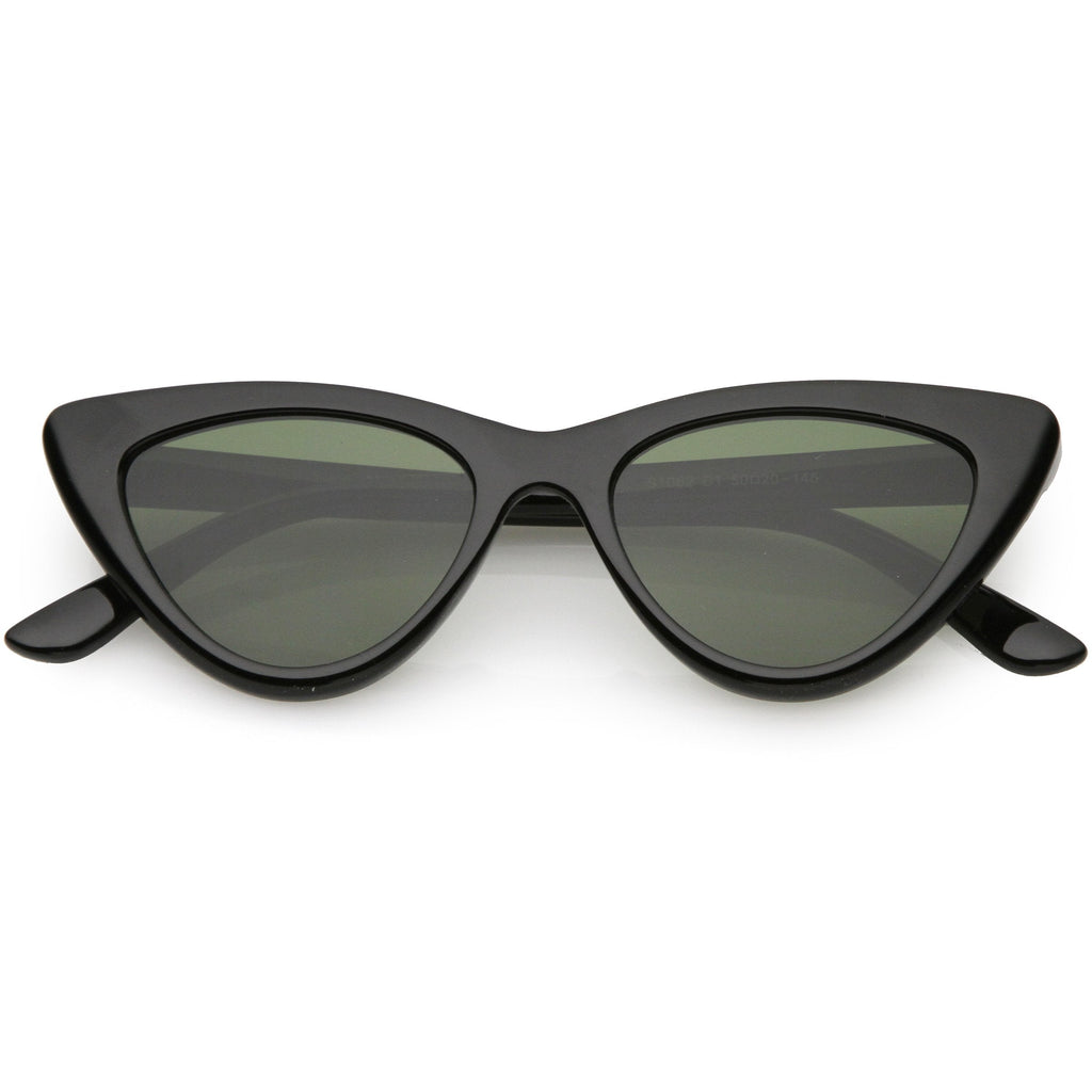 Retro Women's 1990's Small Thick Cat Eye Sunglasses C712