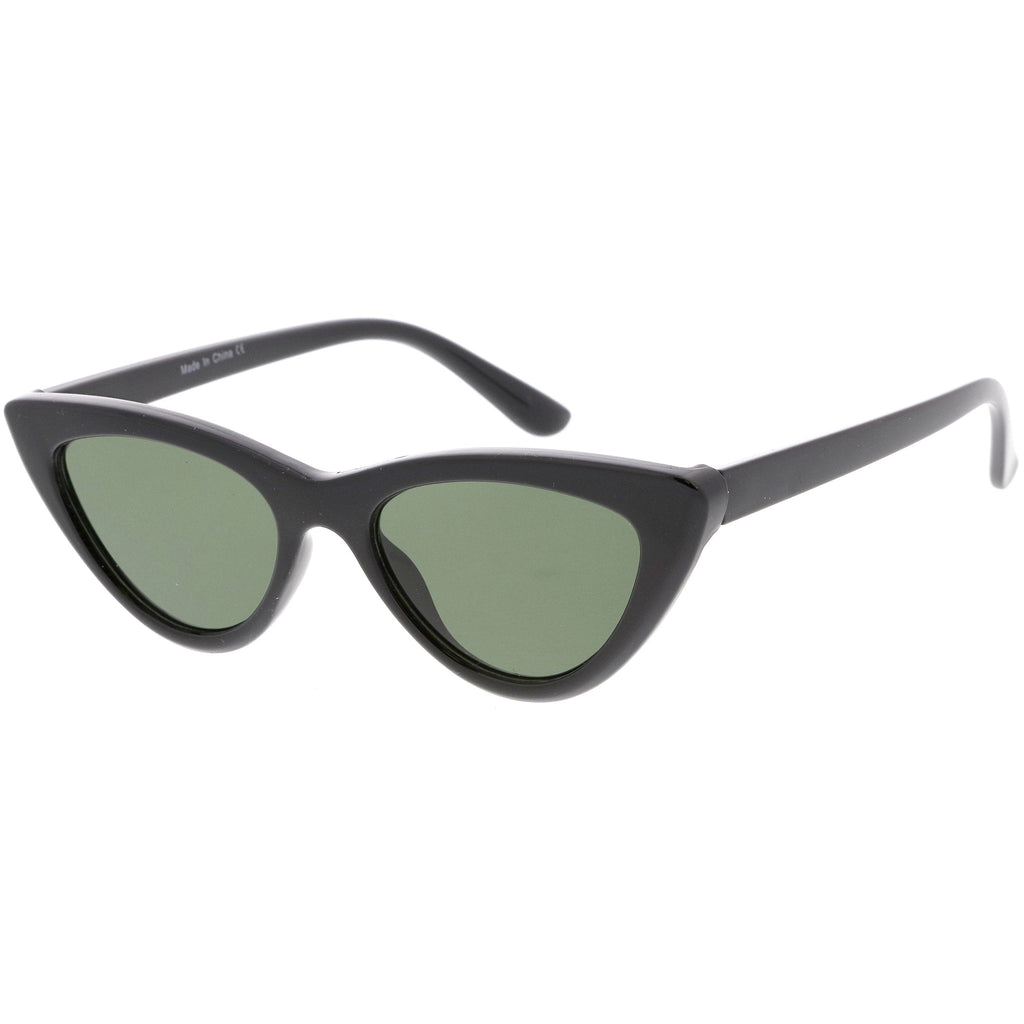 Retro Women's 1990's Small Thick Cat Eye Sunglasses C712