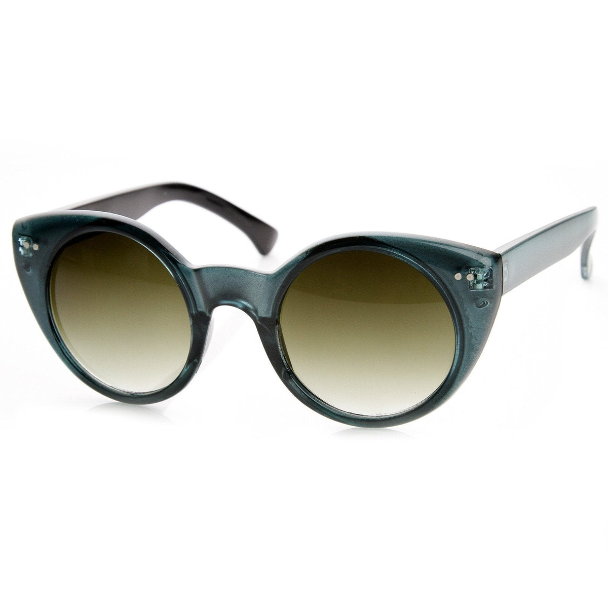 Womens Chic Retro Round Circle Cateye Sunglasses 8978