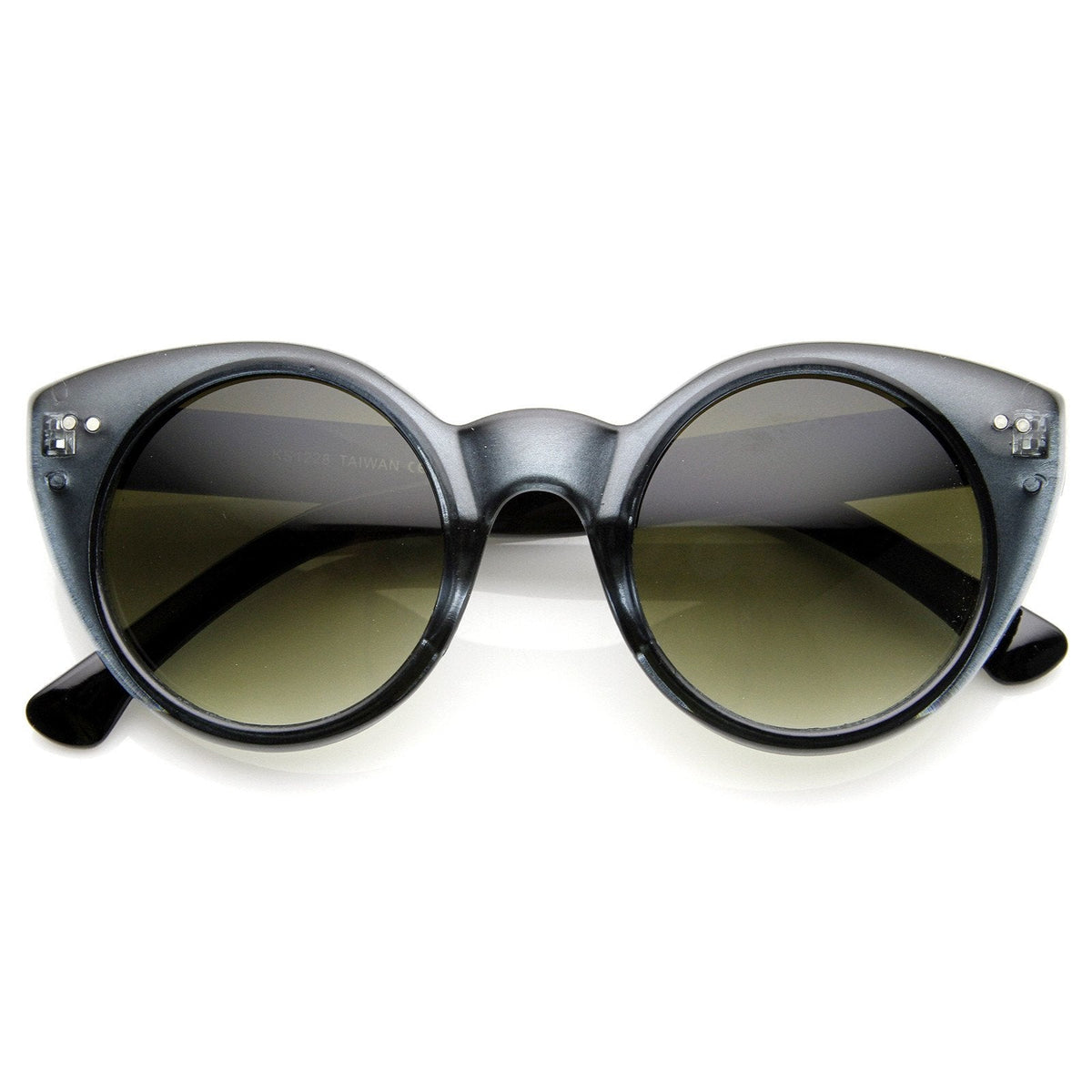 Womens Chic Retro Round Circle Cateye Sunglasses 8978