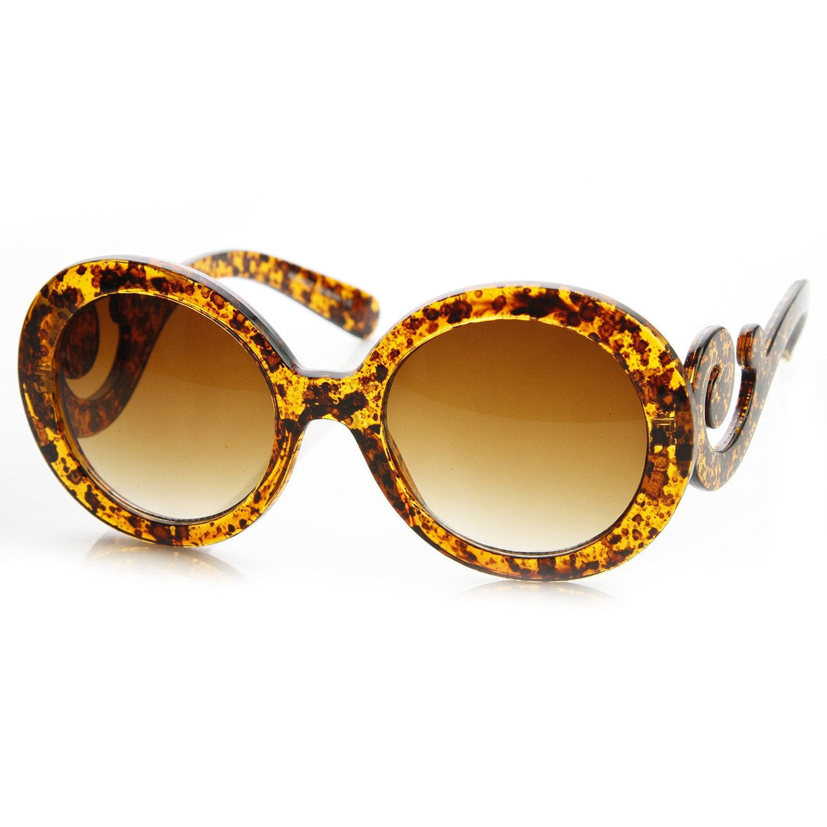Oversize Designer Baroque Temple Womens Sunglasses 8979