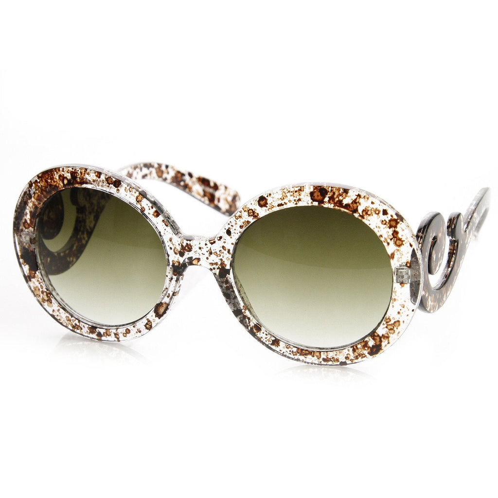 Oversize Designer Baroque Temple Womens Sunglasses 8979