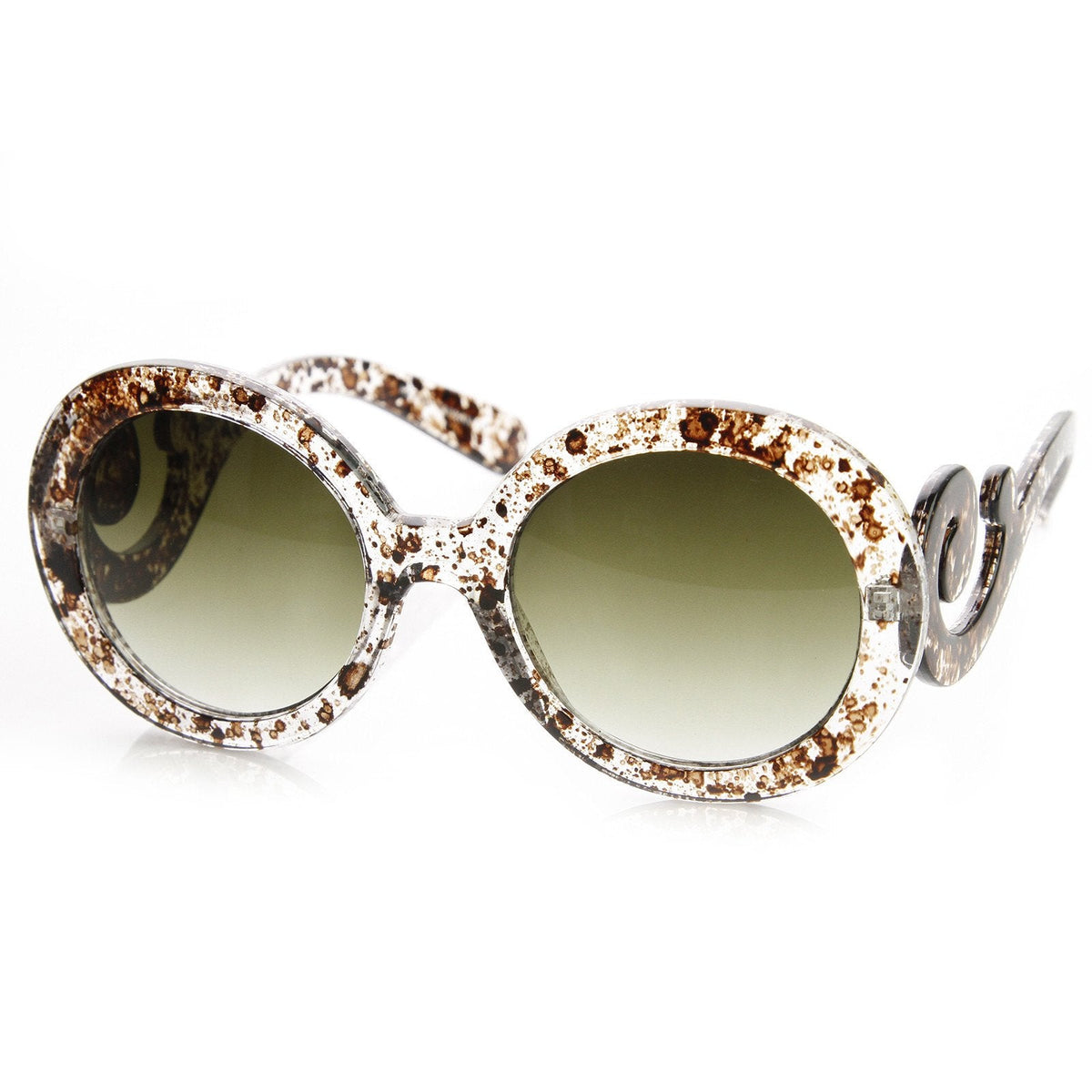 Oversize Designer Baroque Temple Womens Sunglasses 8979