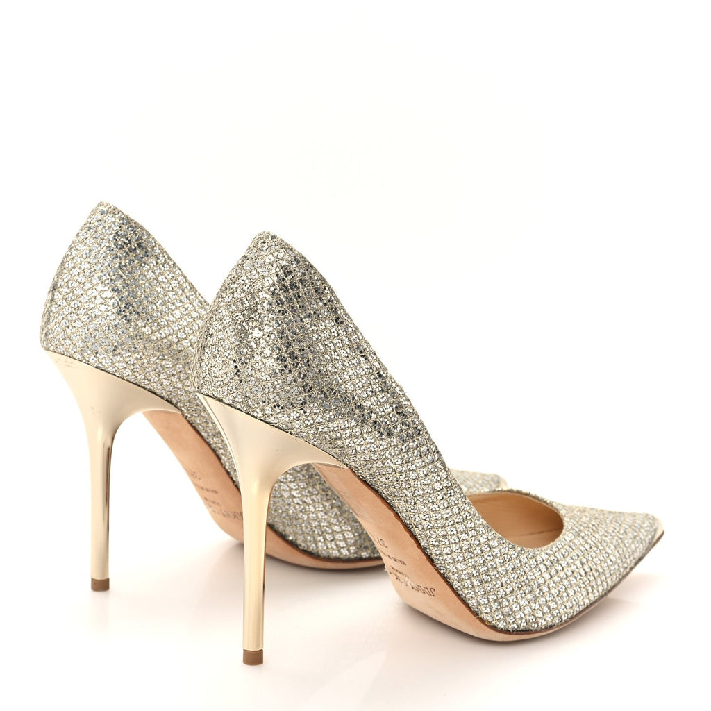 Glitter Fabric Romy 85 Pumps 37.5 Champagne