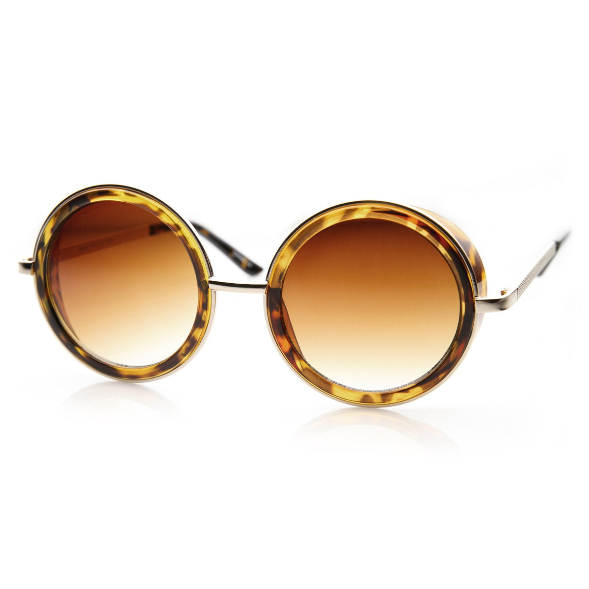 Vintage Inspired Steampunk Round Studio Cover Sunglasses 9629