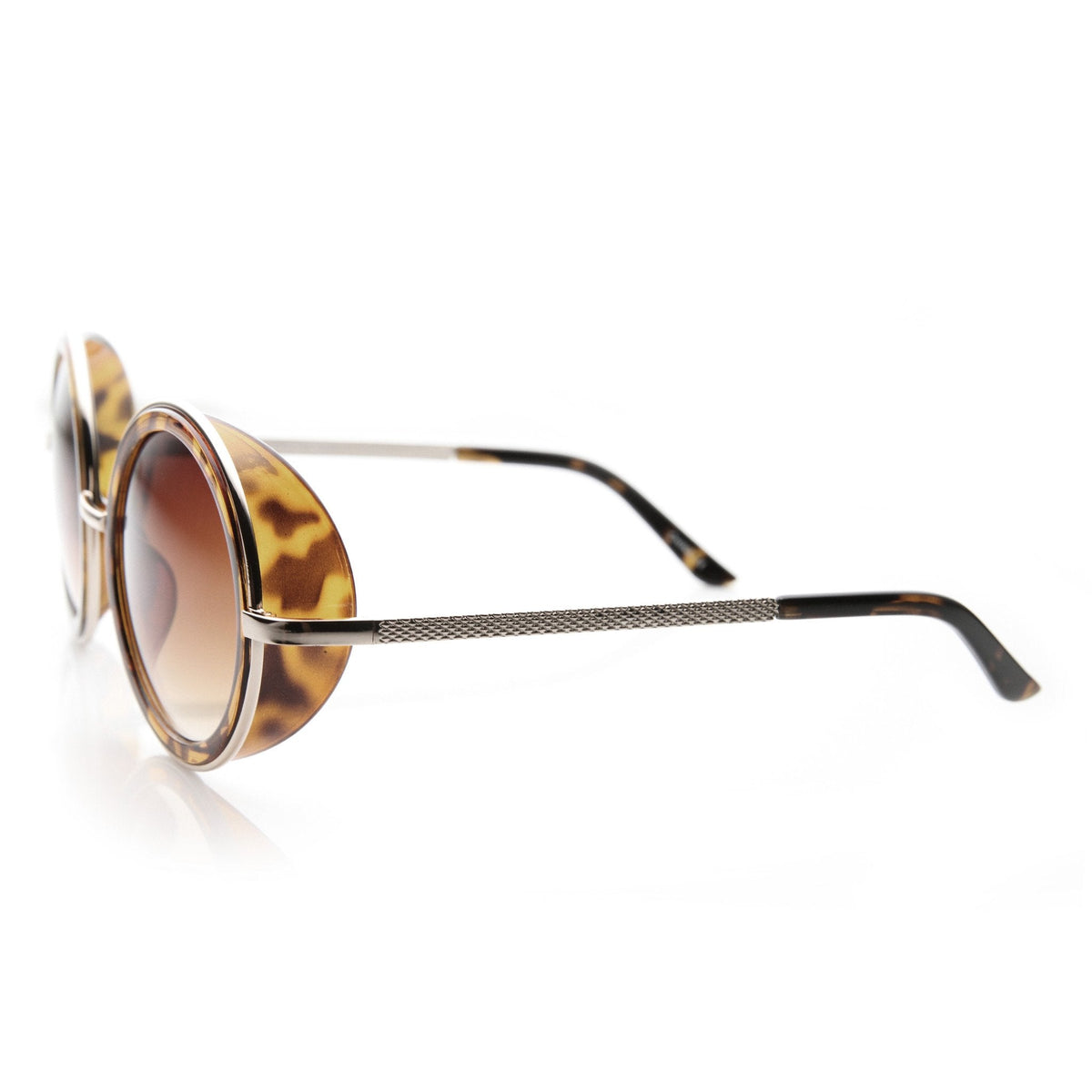 Vintage Inspired Steampunk Round Studio Cover Sunglasses 9629
