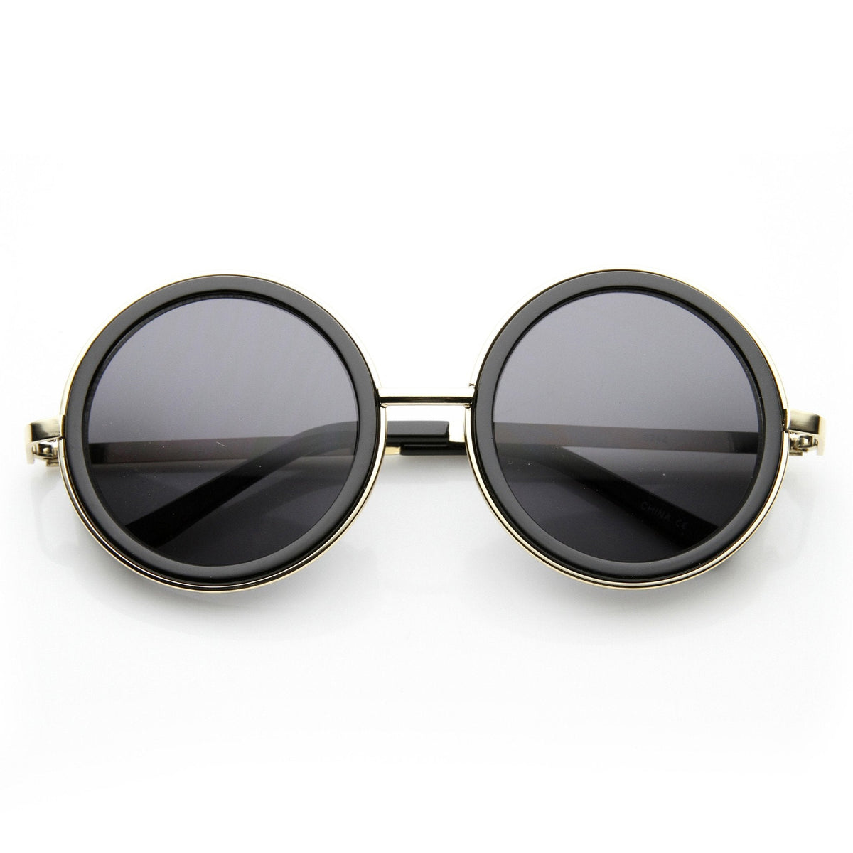 Vintage Inspired Steampunk Round Studio Cover Sunglasses 9629