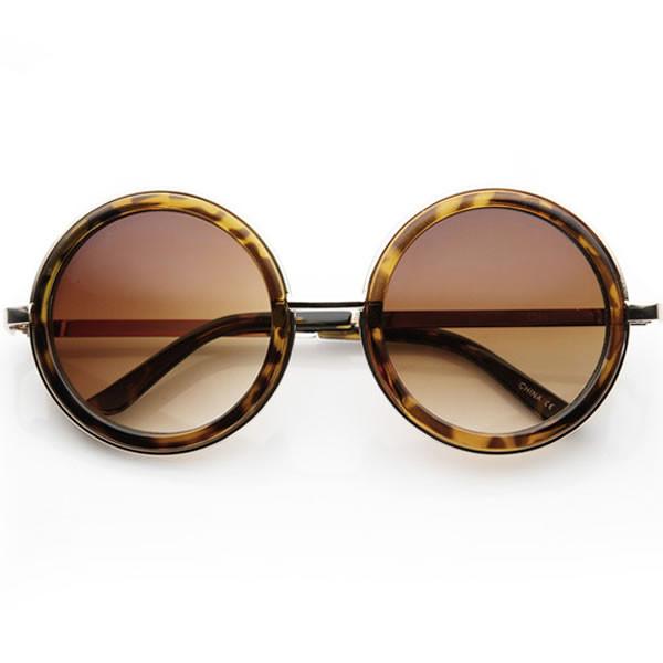 Vintage Inspired Steampunk Round Studio Cover Sunglasses 9629