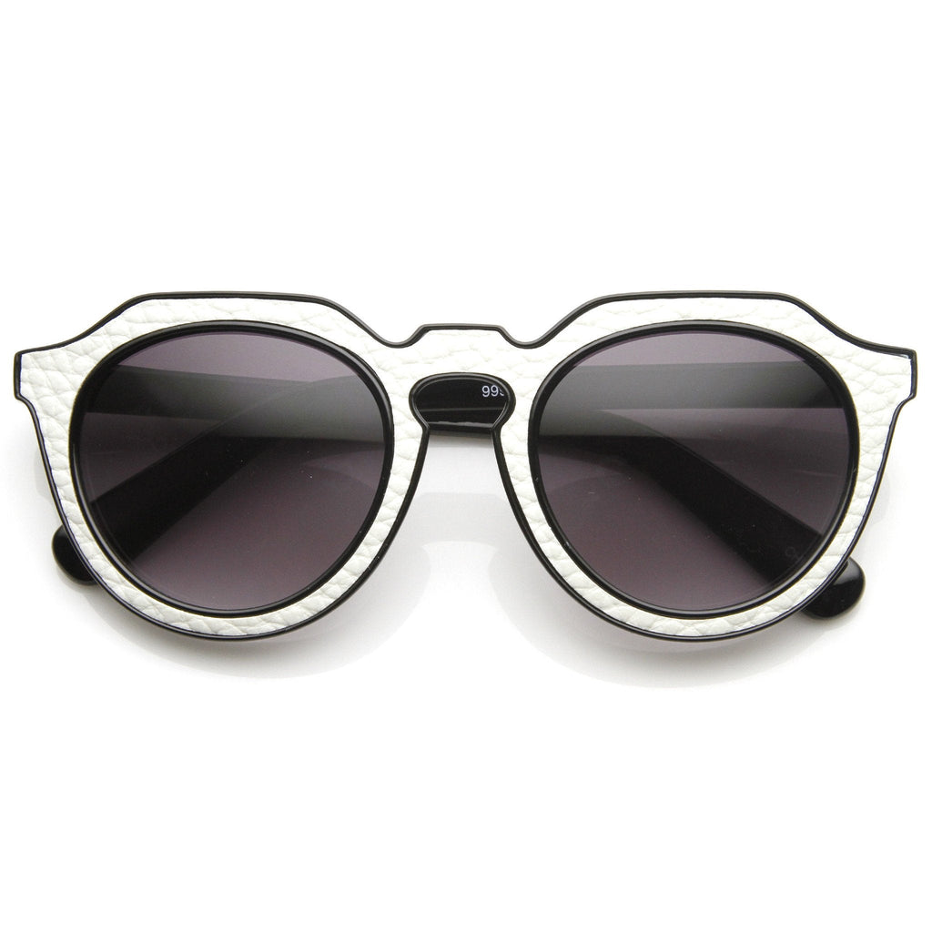 Trendy Womens Designer Block Cut Pattern Sunglasses 9156