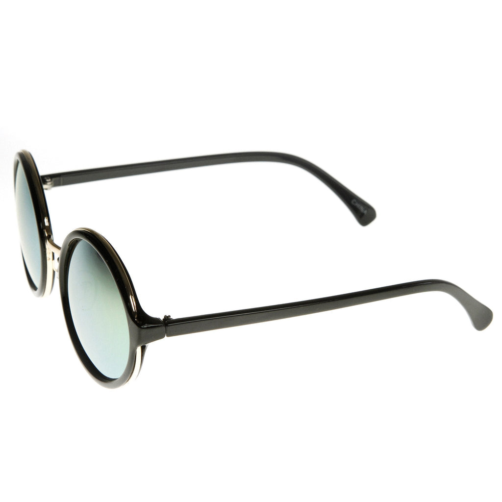Retro Round Circle Flash Mirror Lens Sunglasses 8929