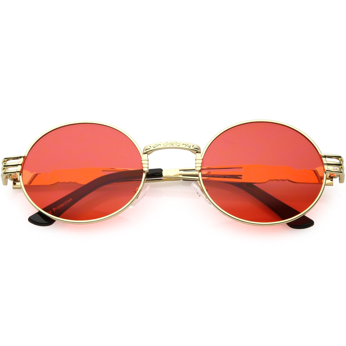 Retro 1990's Oval Steampunk Flat Lens Sunglasses C477