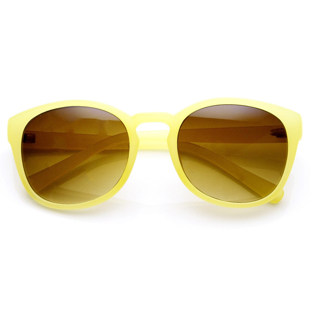 Womens Retro Colorful Pastel P3 Horned Rim Keyhole Sunglasses 9104