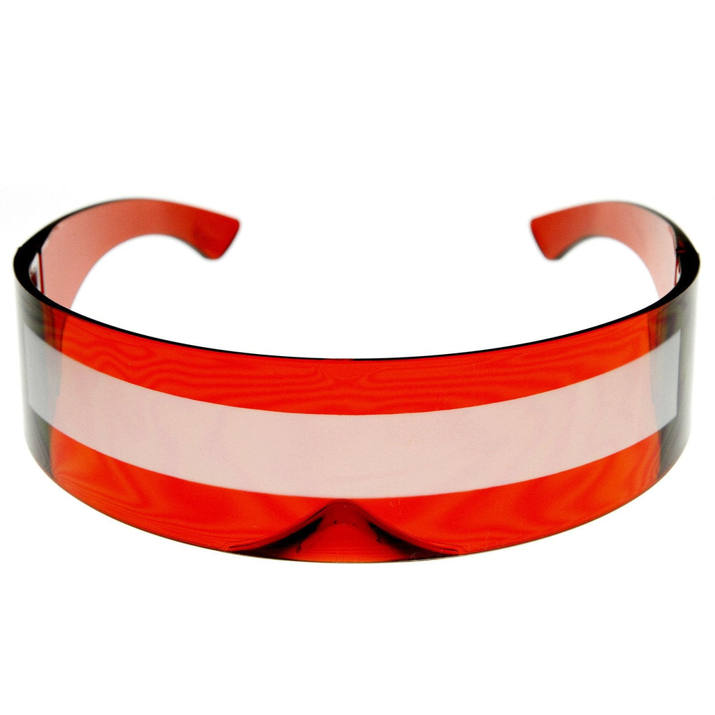 Futuristic Retro Daft Punk Monoblock Shield Sunglasses 9111